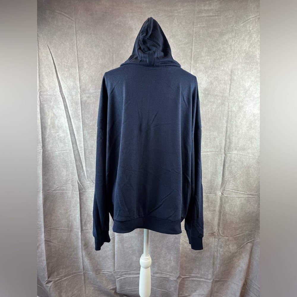 Tahari Sport Size:3X Women Zip Up  Hoodie Lightweight Navy 55% Cotton Pockets - Picture 11 of 12